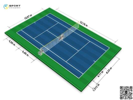 Kích thước thi công sân tennis