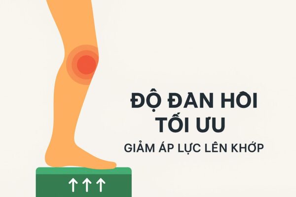 Độ đàn hồi hệ sơn SPU tối ưu, giảm áp lực lên khớp