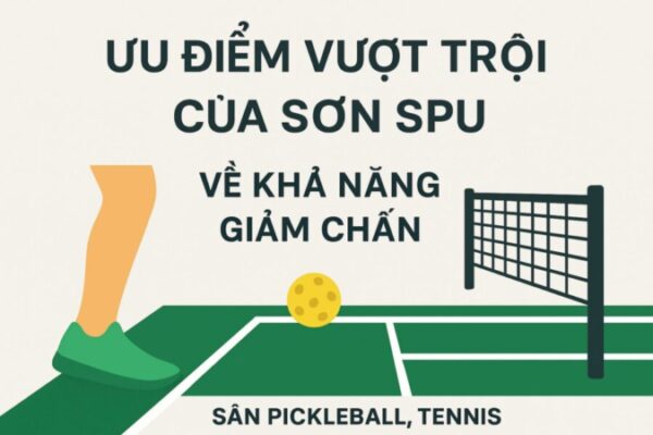 Ưu điểm vượt trội của sơn SPU về khả năng giảm chấn cho sân Pickleball, Tennis