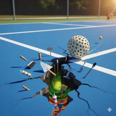 Bảo trì sân Pickleball – Khắc Phục Vết Nứt Mặt Sân