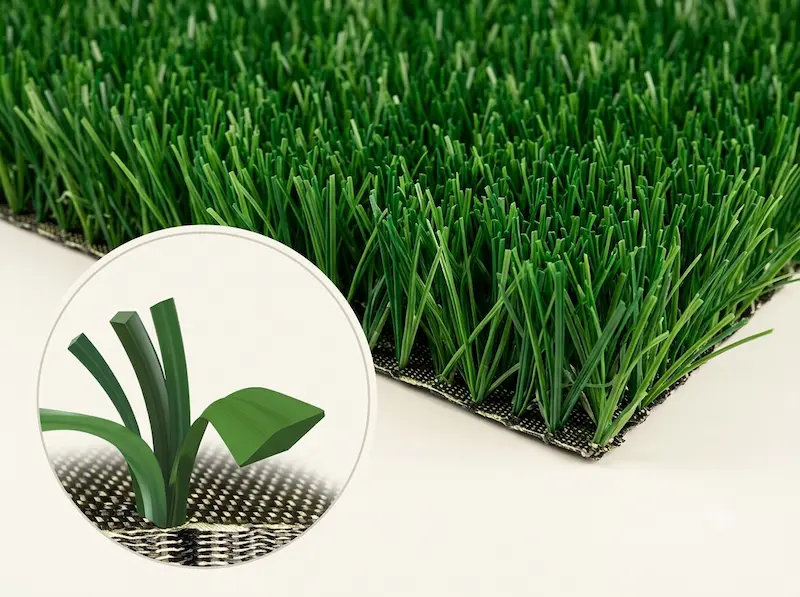 Cỏ nhân tạo sân bóng phân khúc cao cấp sợi kim cương gân 4D