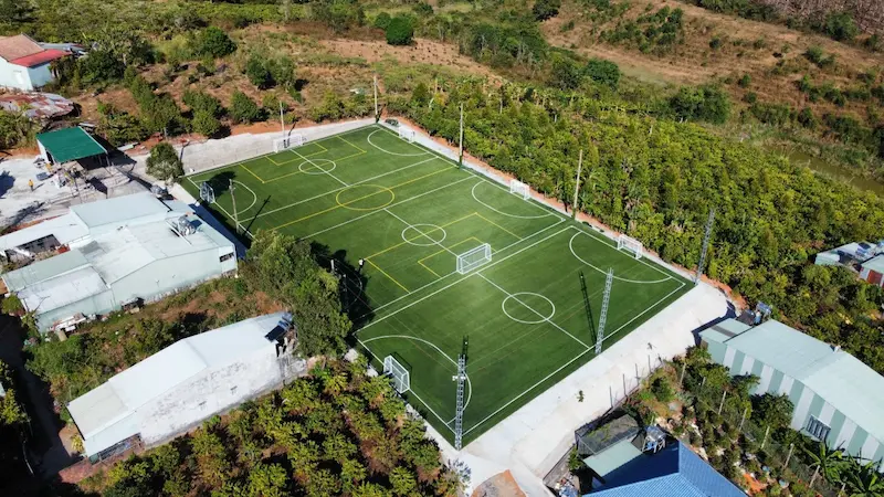 Cụm sân bóng cỏ nhân tạo AT Sport thi công tại Đắk Lắk