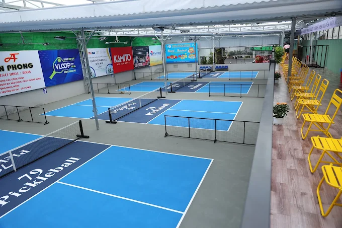 Cụm 4 sân Pickleball 79 tại Nha Trang, Khánh Hòa, sơn thể thao Flexipave do AT SPORT thi công