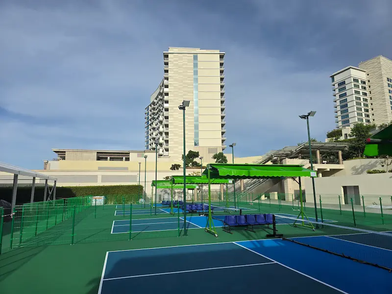 Cụm 8 sân pickleball tại Hoiana, Duy Nghĩa, Quảng Nam do AT SPORT thi công đạt tiêu chuẩn thi đấu quốc tế